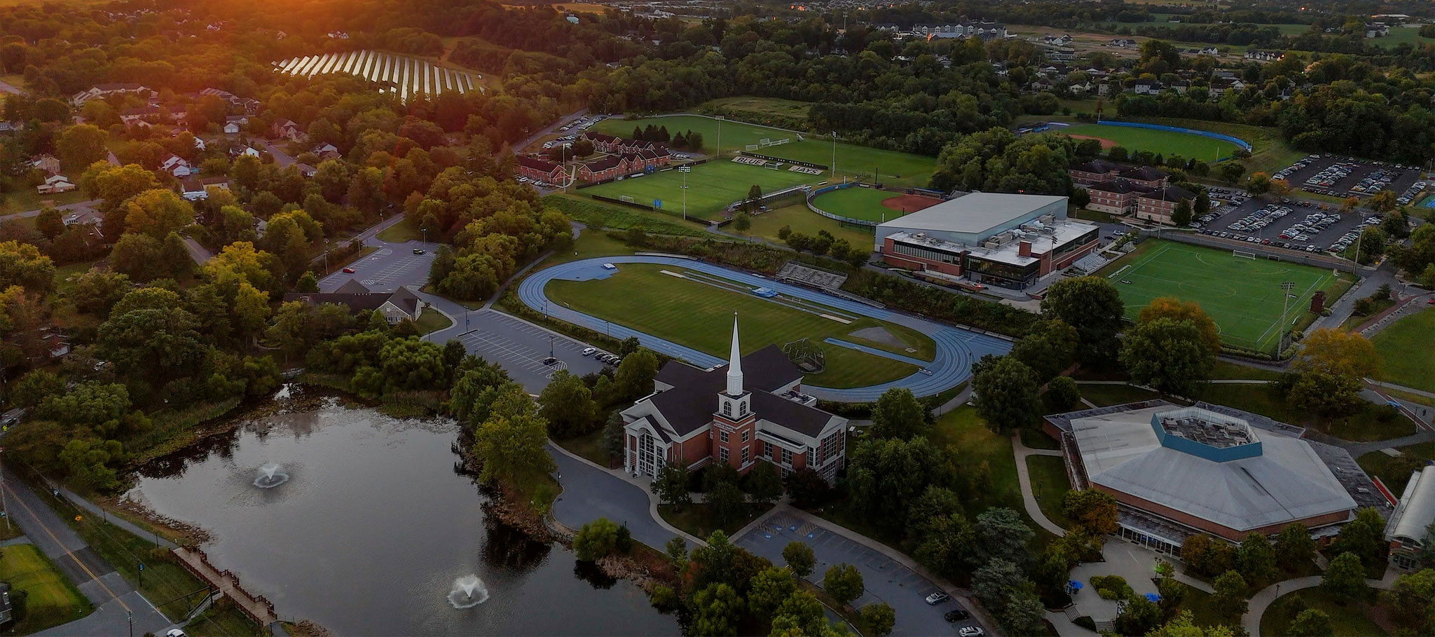 Elizabethtown College campus in spring